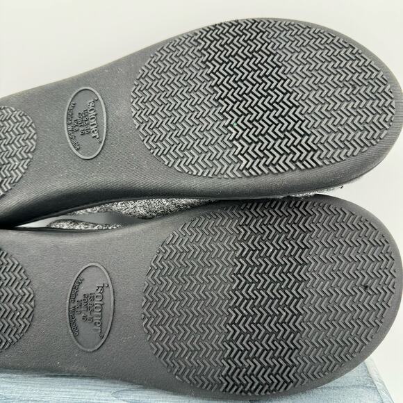 Isotoner Andrea Space Knit Women’s Clog Slippers Black/White Size 9.5 - Picture 9 of 9